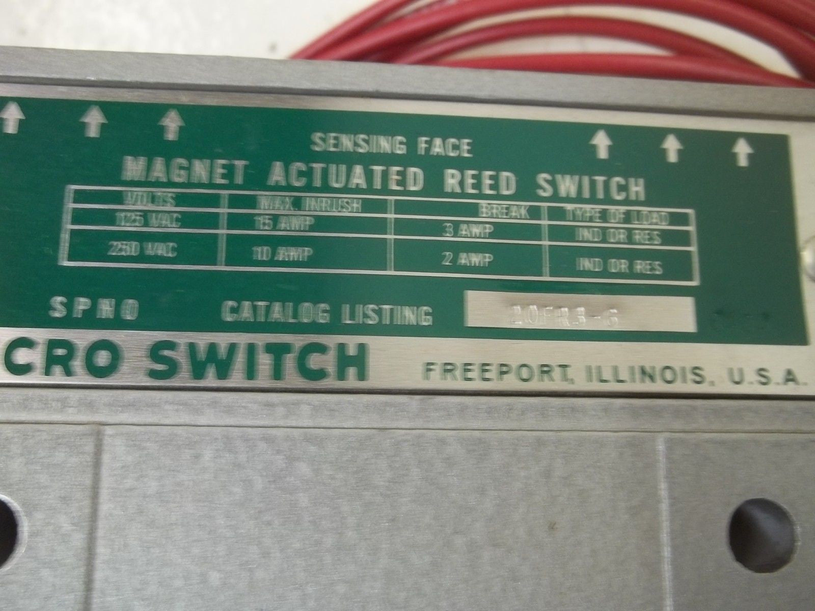 MICRO SWITCH 20FR3-6B *NEW IN BOX*