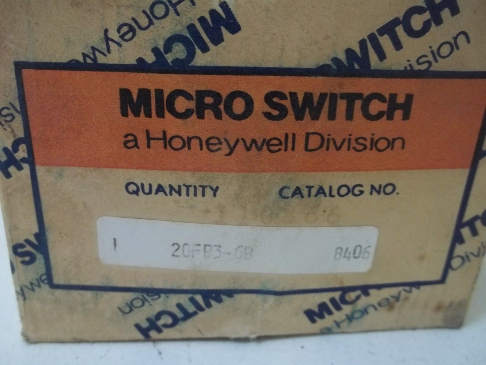 MICRO SWITCH 20FR3-6B *NEW IN BOX*