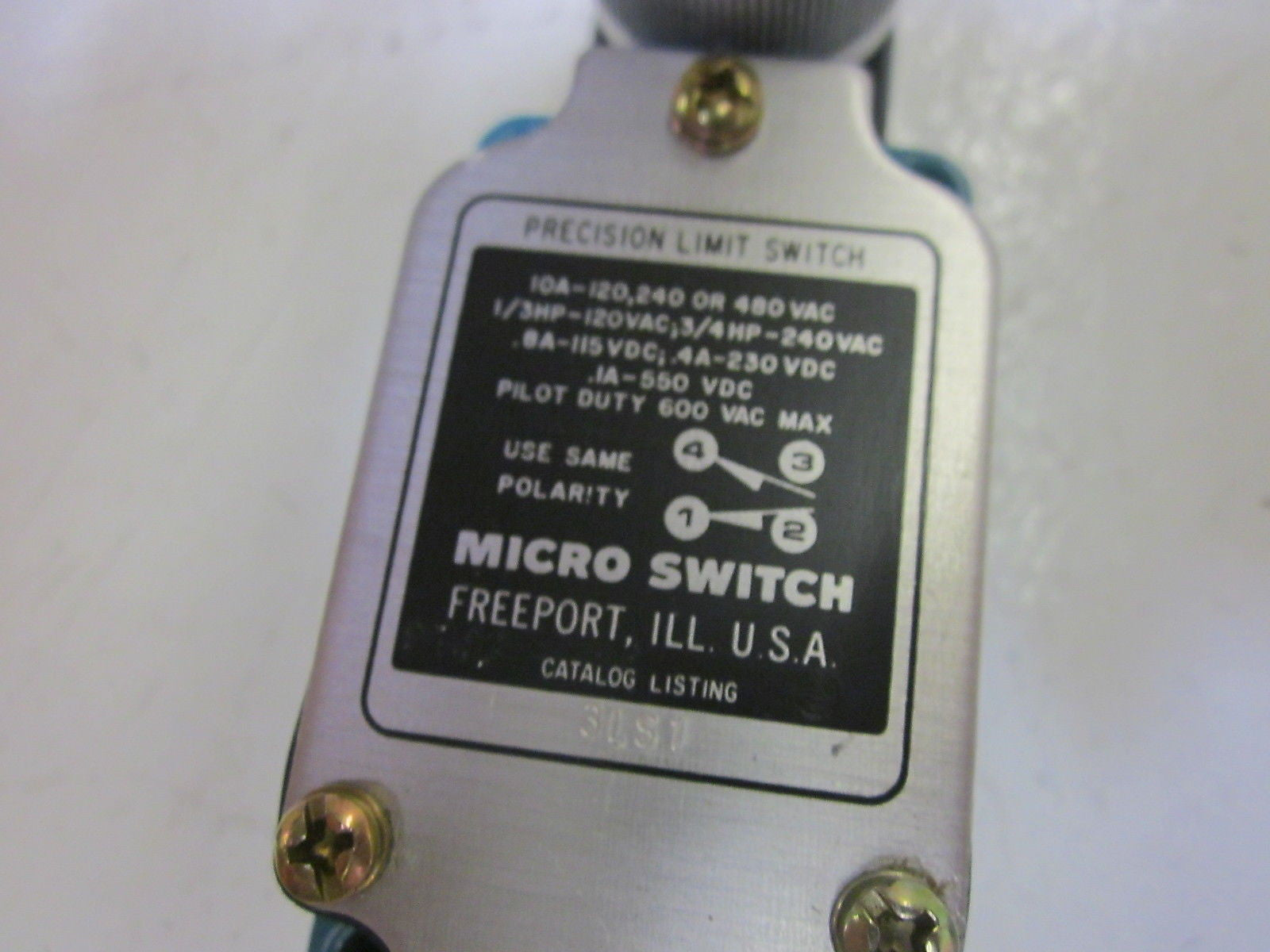 MICROSWITCH 3LS1 (BLUE) LIMIT SWITCH *USED*