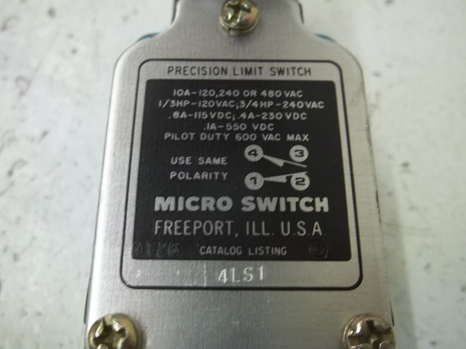 MICROSWITCH 4LS1 PRECISION LIMIT SWITCH *NEW NO BOX*
