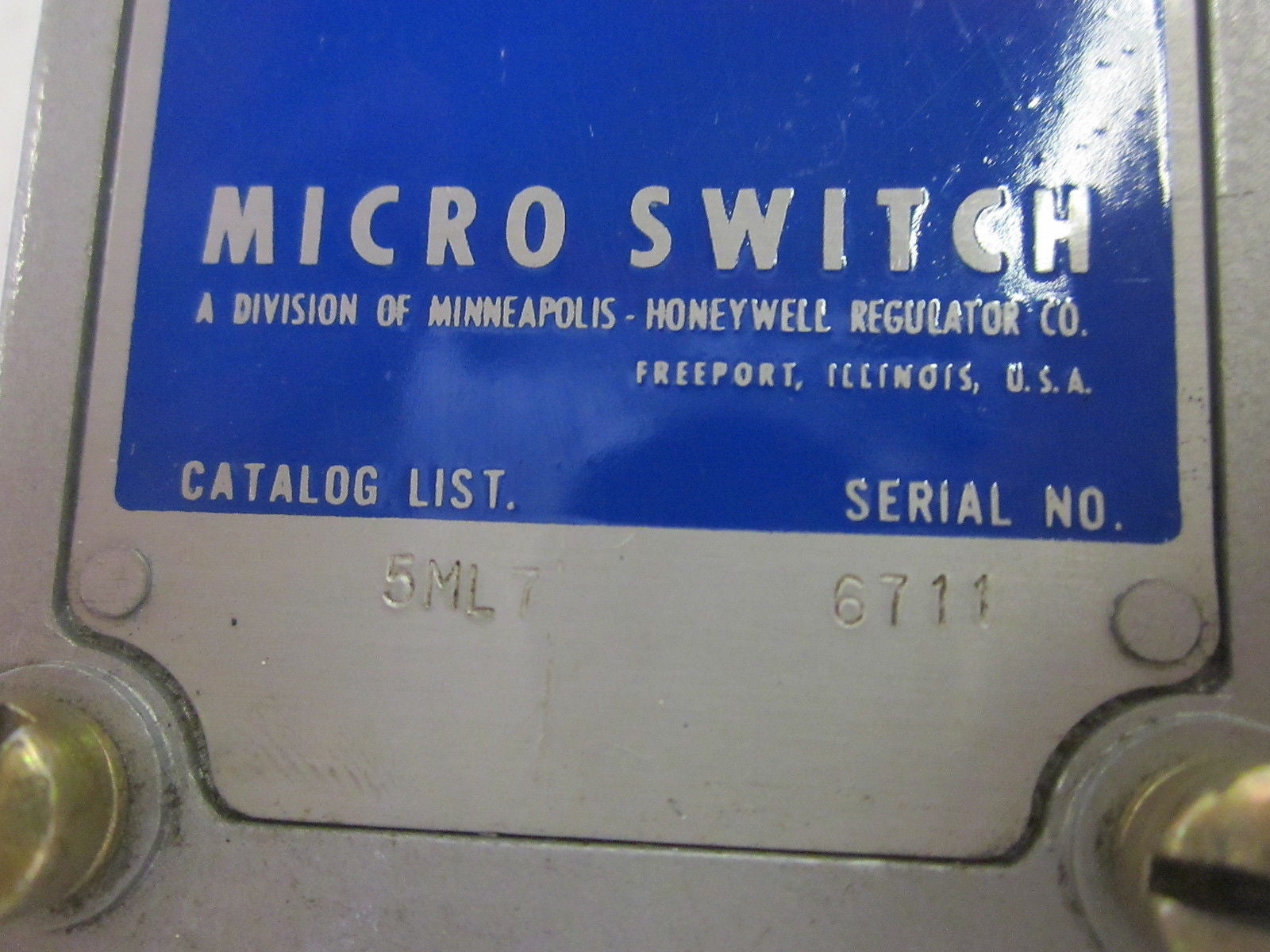 MICROSWITCH 5ML7 PRECISION LIMIT SWITCH *USED*