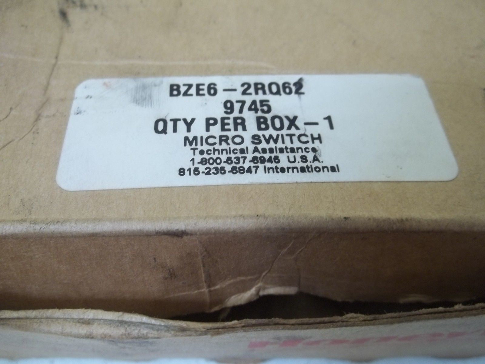HONEYWELL BZE6-2RQ62 LIMIT SWITCH *NEW IN BOX*