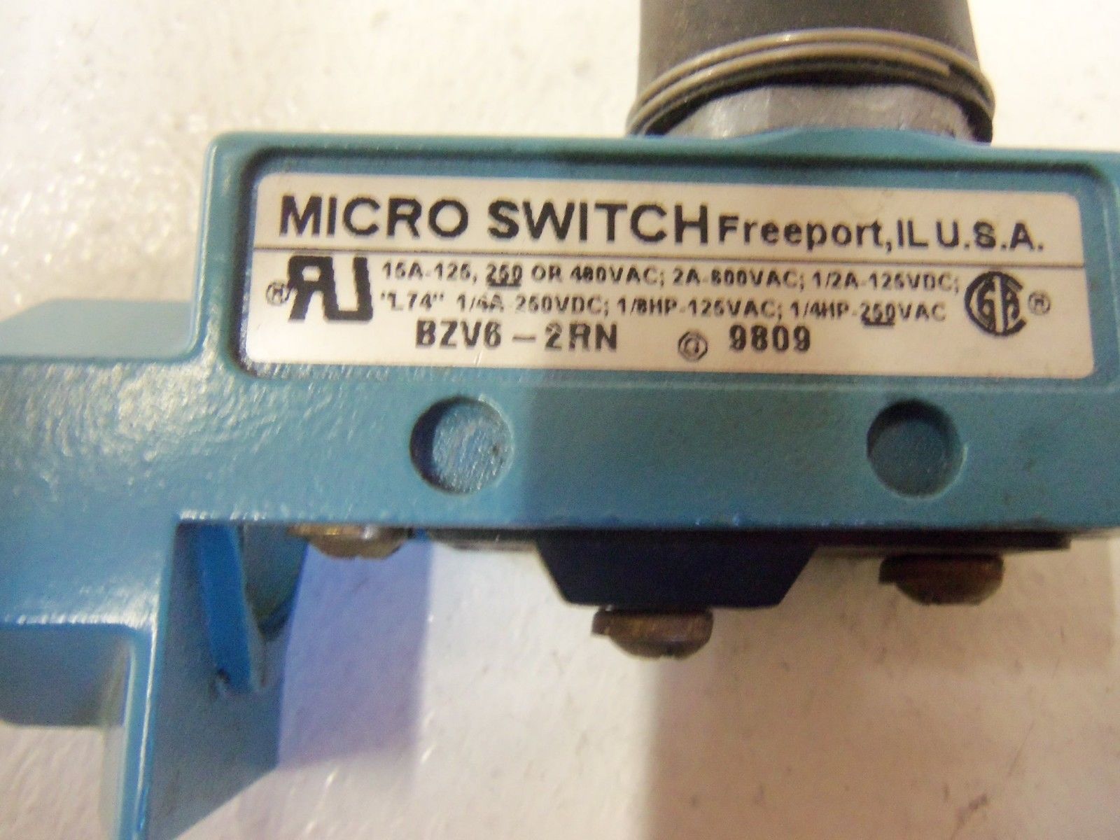 MICROSWITCH BZV6-2RN LIMIT SWITCH *AS IS*