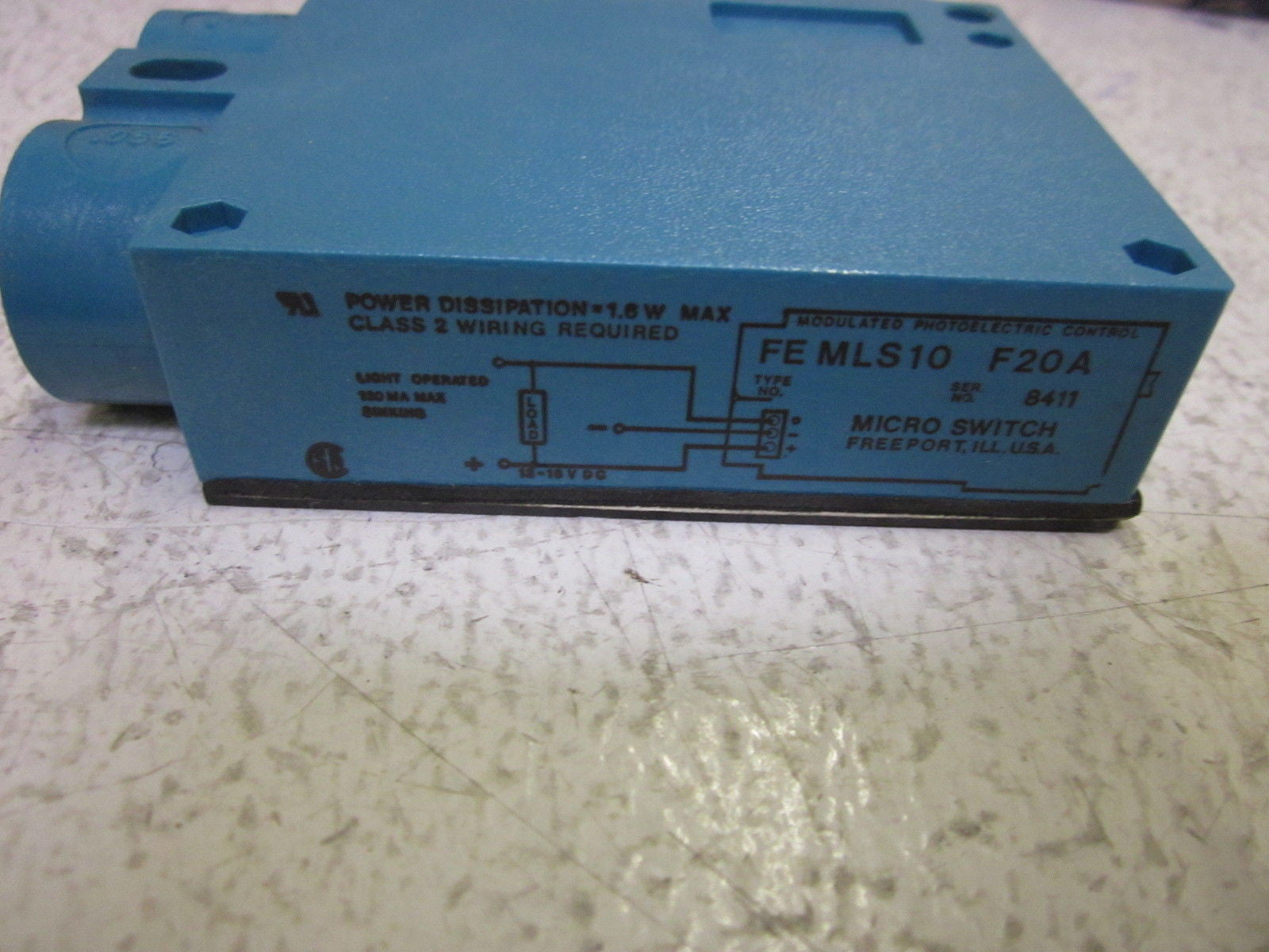 MICROSWITCH FE-MLS10-F20A 12-16VDC PHOTOELECTRIC SWITCH  *NEW IN BOX*