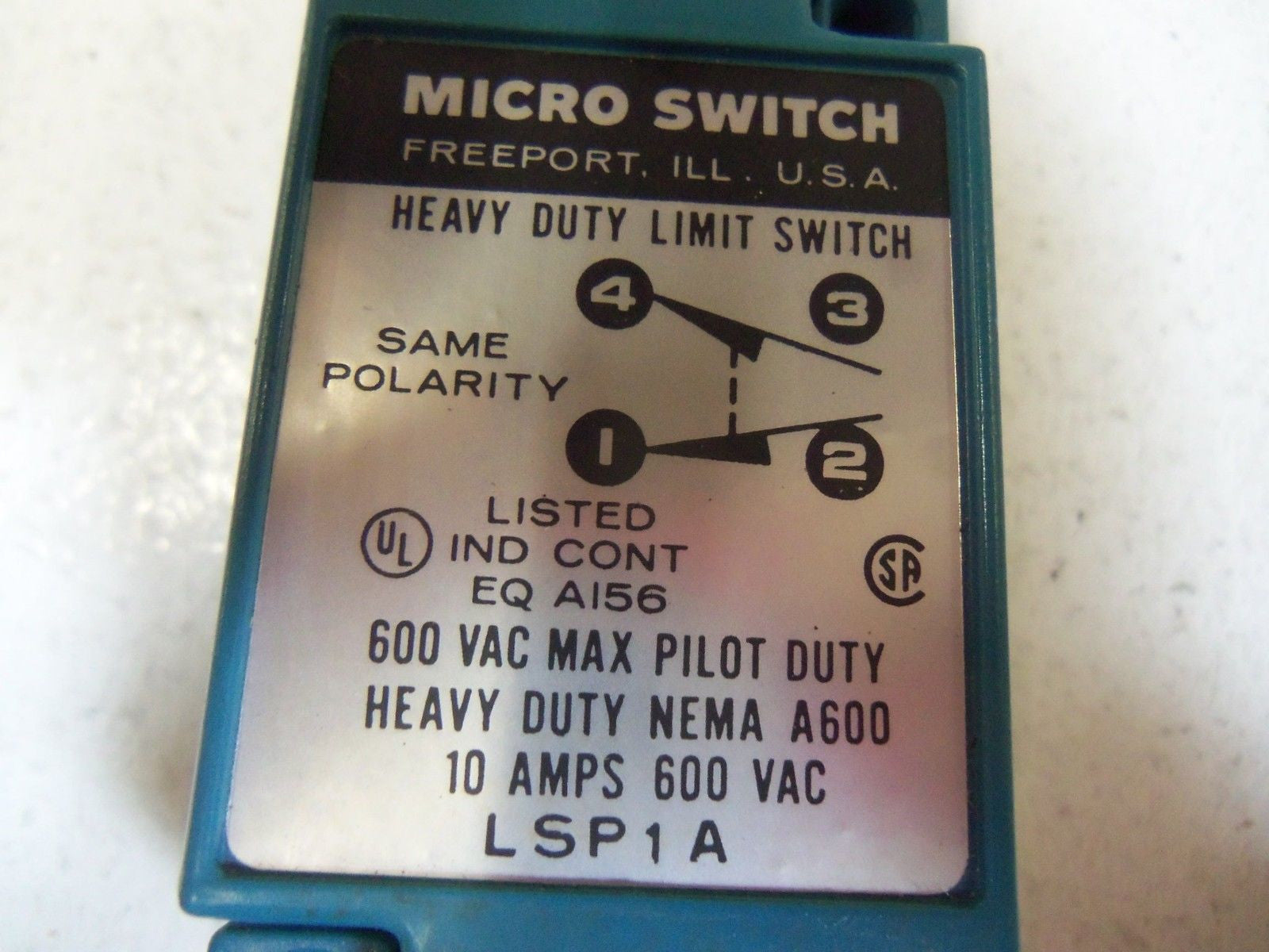 MICROSWITCH LSP1A LIMIT SWITCH *USED*