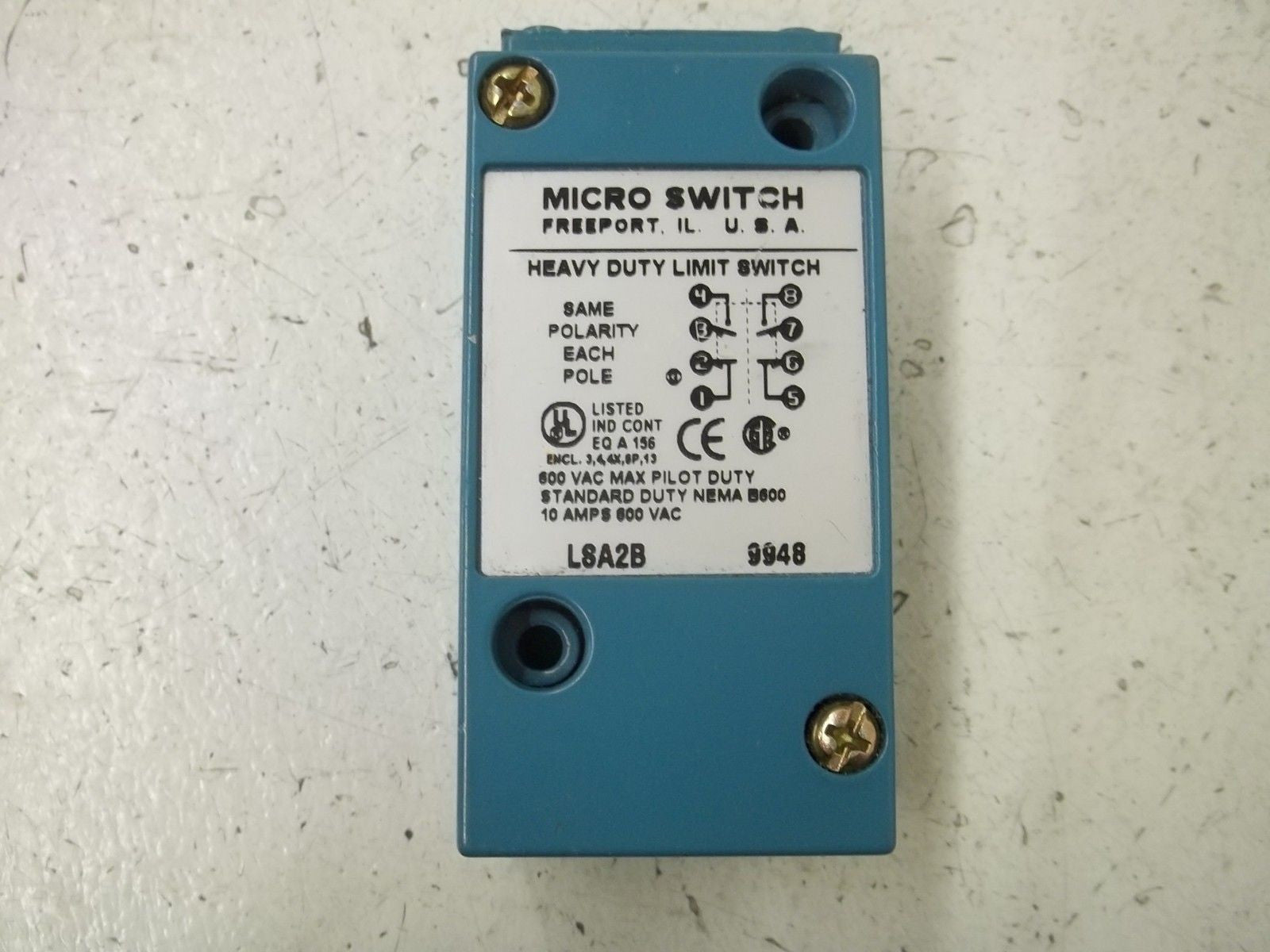 MICROSWITCH LSA2B LIMIT SWITCH (BODY ONLY) *USED*