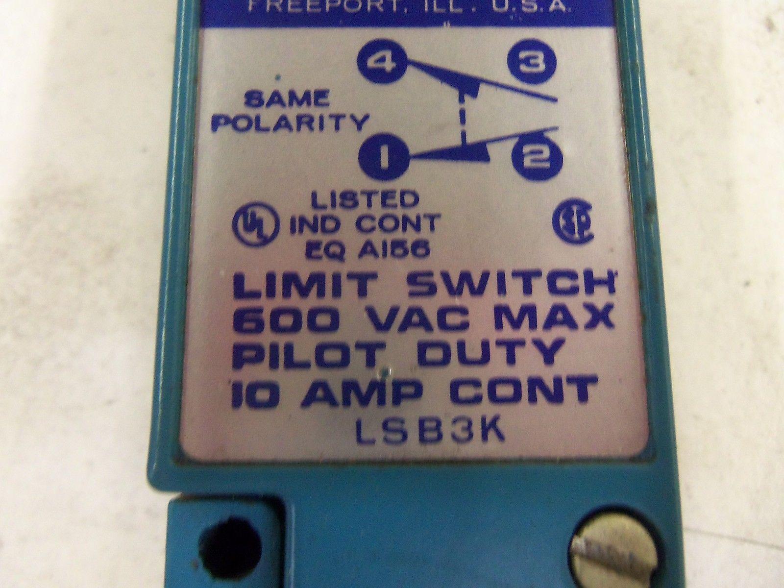 MICRO SWITCH LSB3K LIMIT SWITCH *USED*