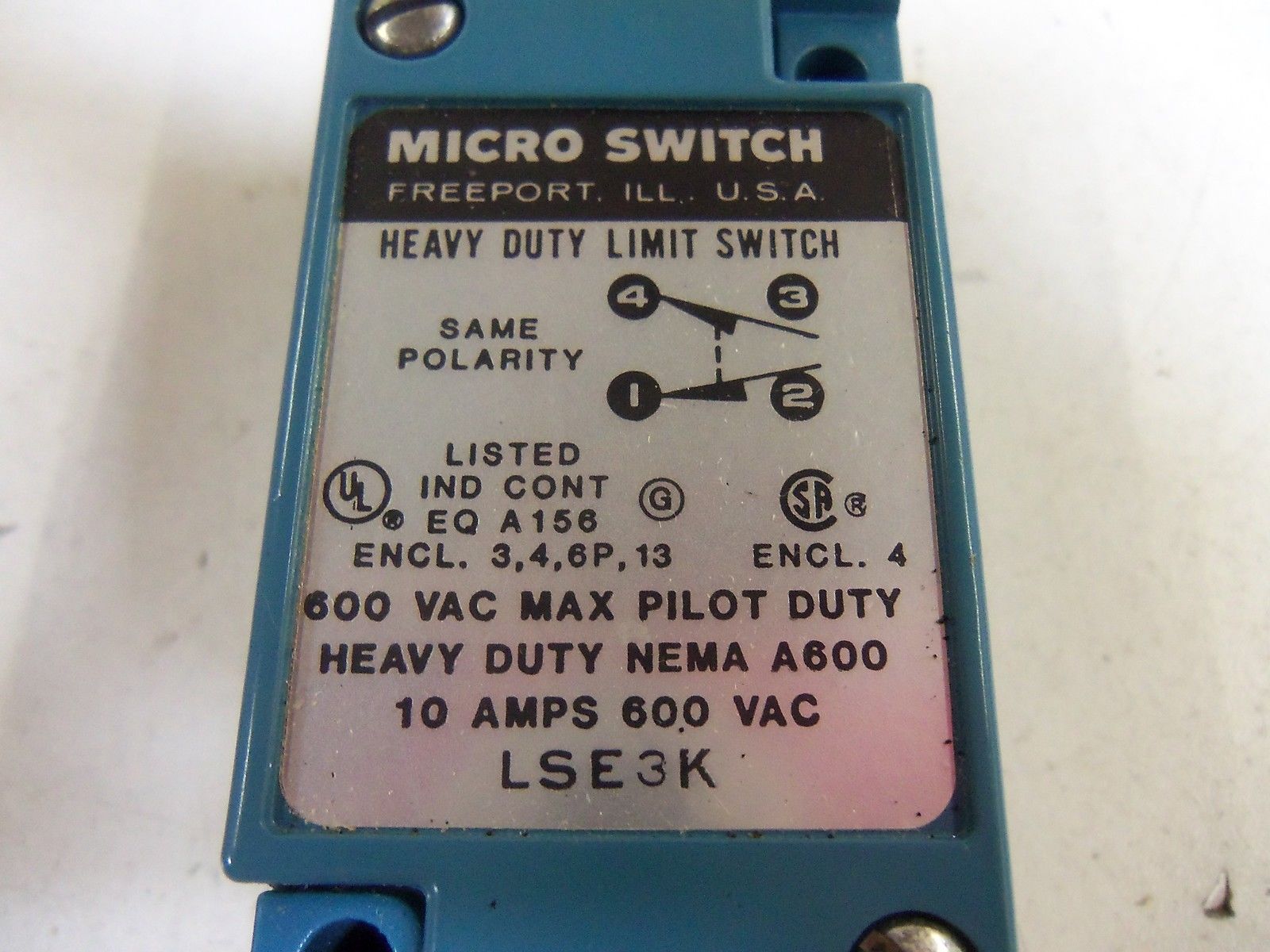 MICROSWITCH LSE3K *USED*