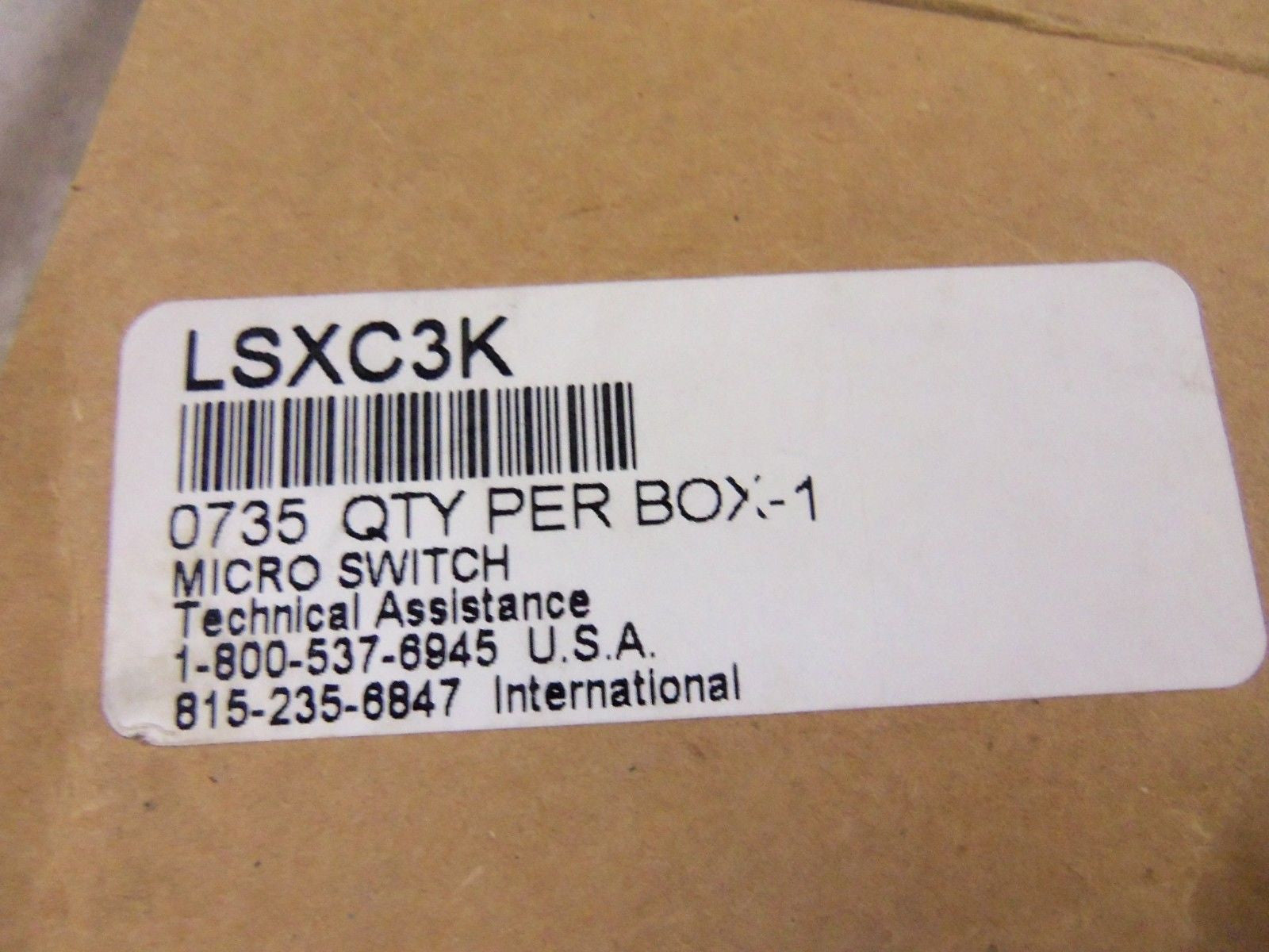 MICROSWITCH LSXC3K *NEW*