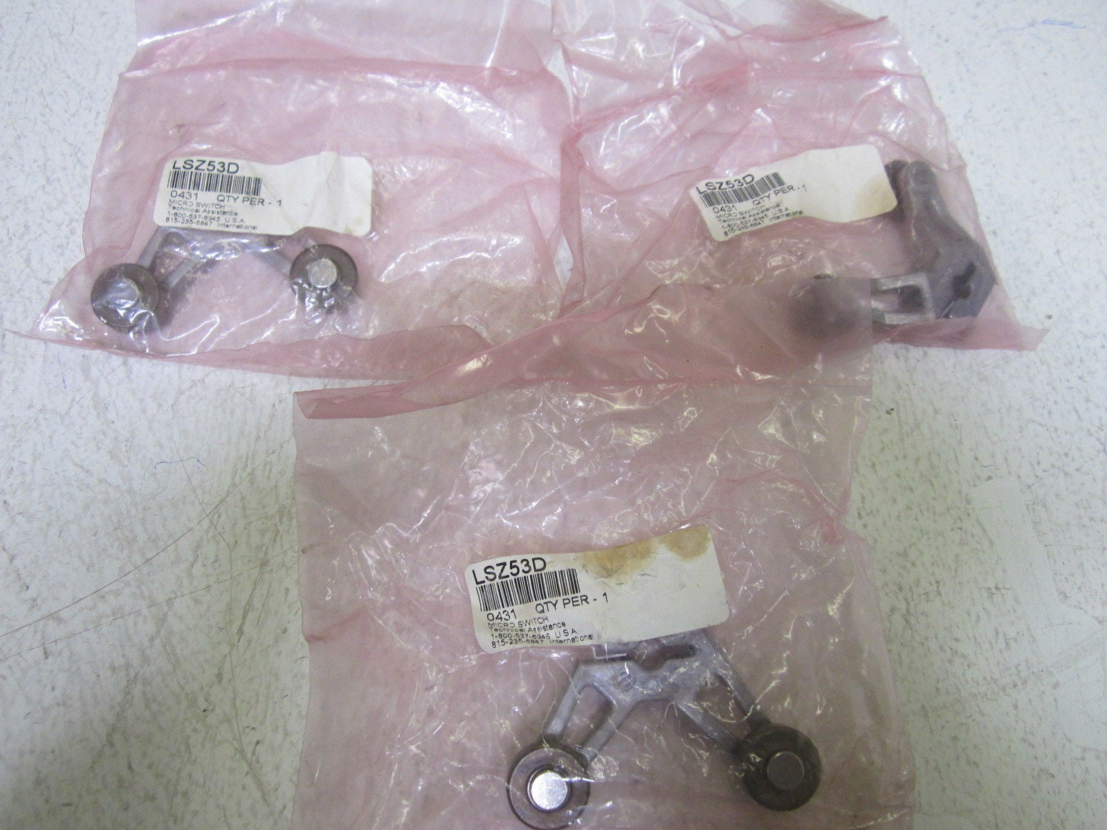 MICROSWITCH LSZ53D LIMIT SWITCH ACTUATOR 3/4" ROLLER  *NEW IN A FACTORY BAG*