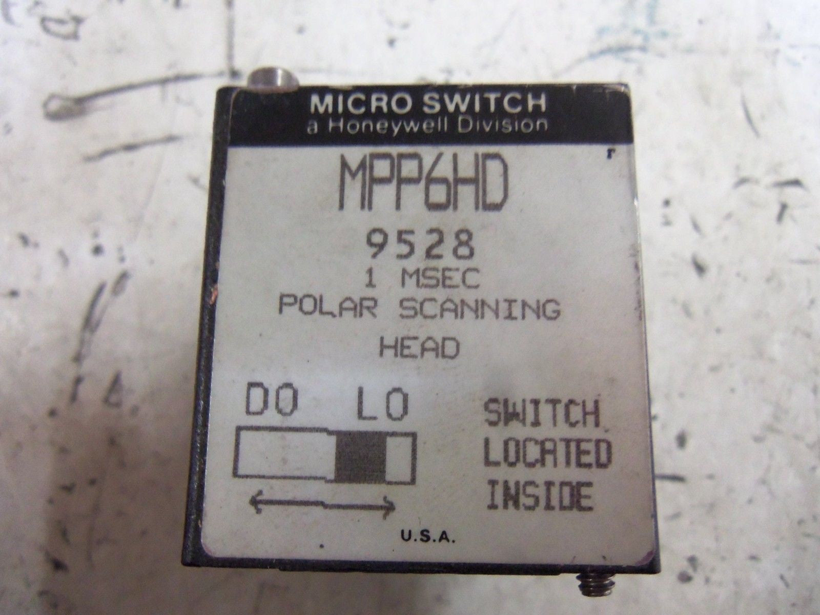 MICROSWITCH MPP6HD PHOTOELECTRIC SENSOR *USED*