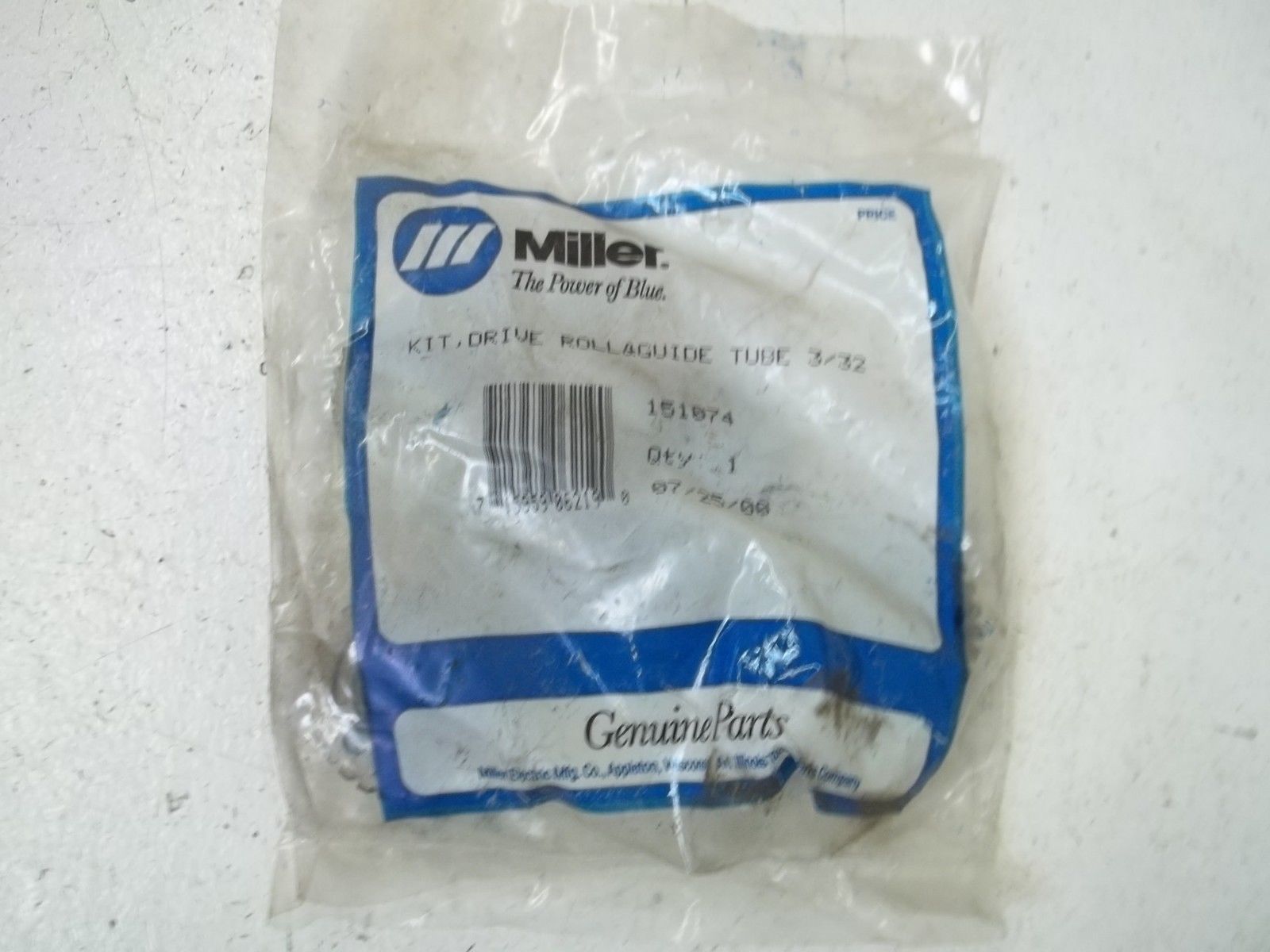 MILLER 151074 KIT, DRIVE ROLL & GUIDE TUBE 3/32 *NEW IN A FACTORY BAG*