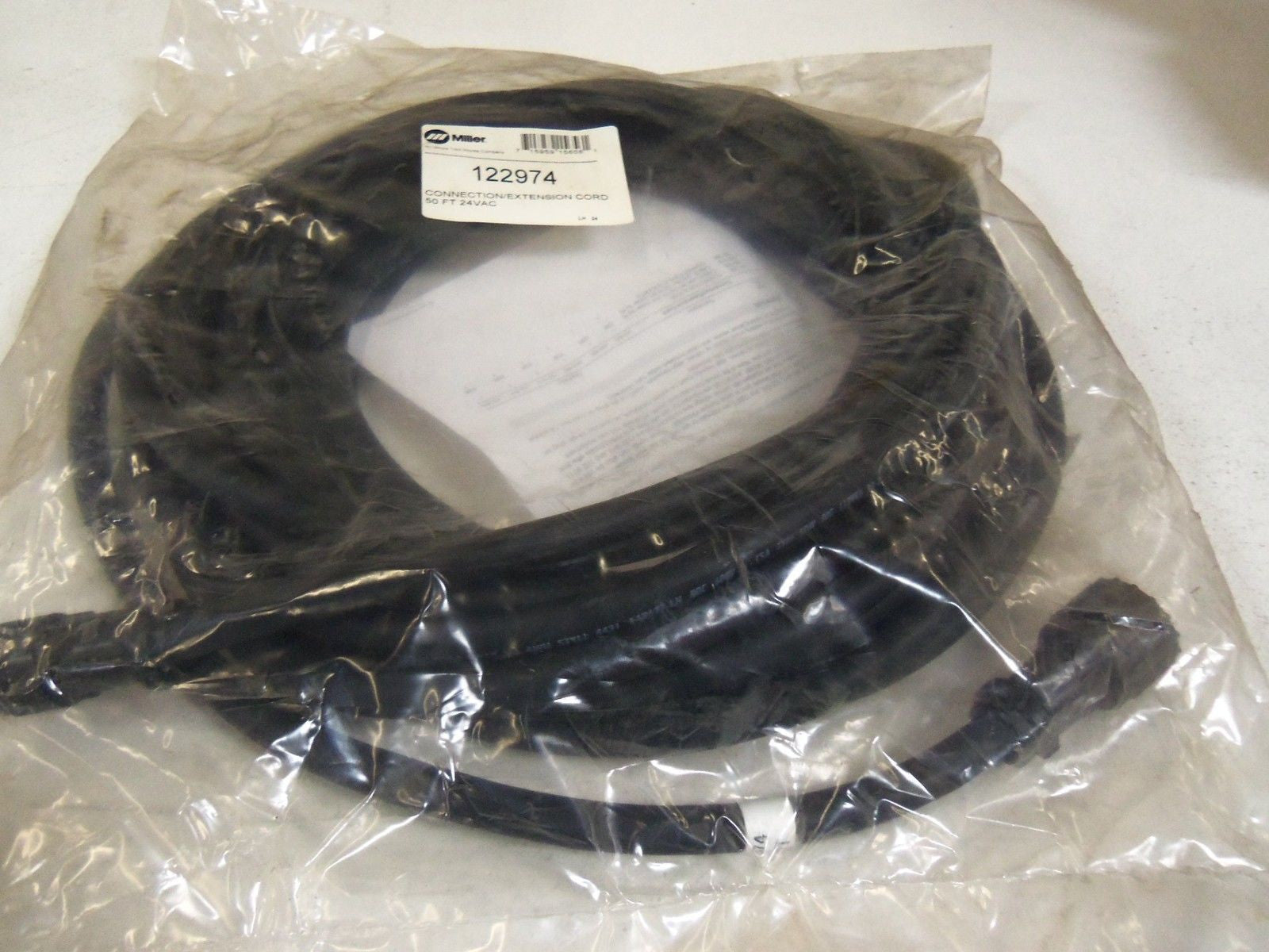MILLER CONNECTION/EXTENSION CORD 50FT 24VAC 122974 *NEW IN BAG*