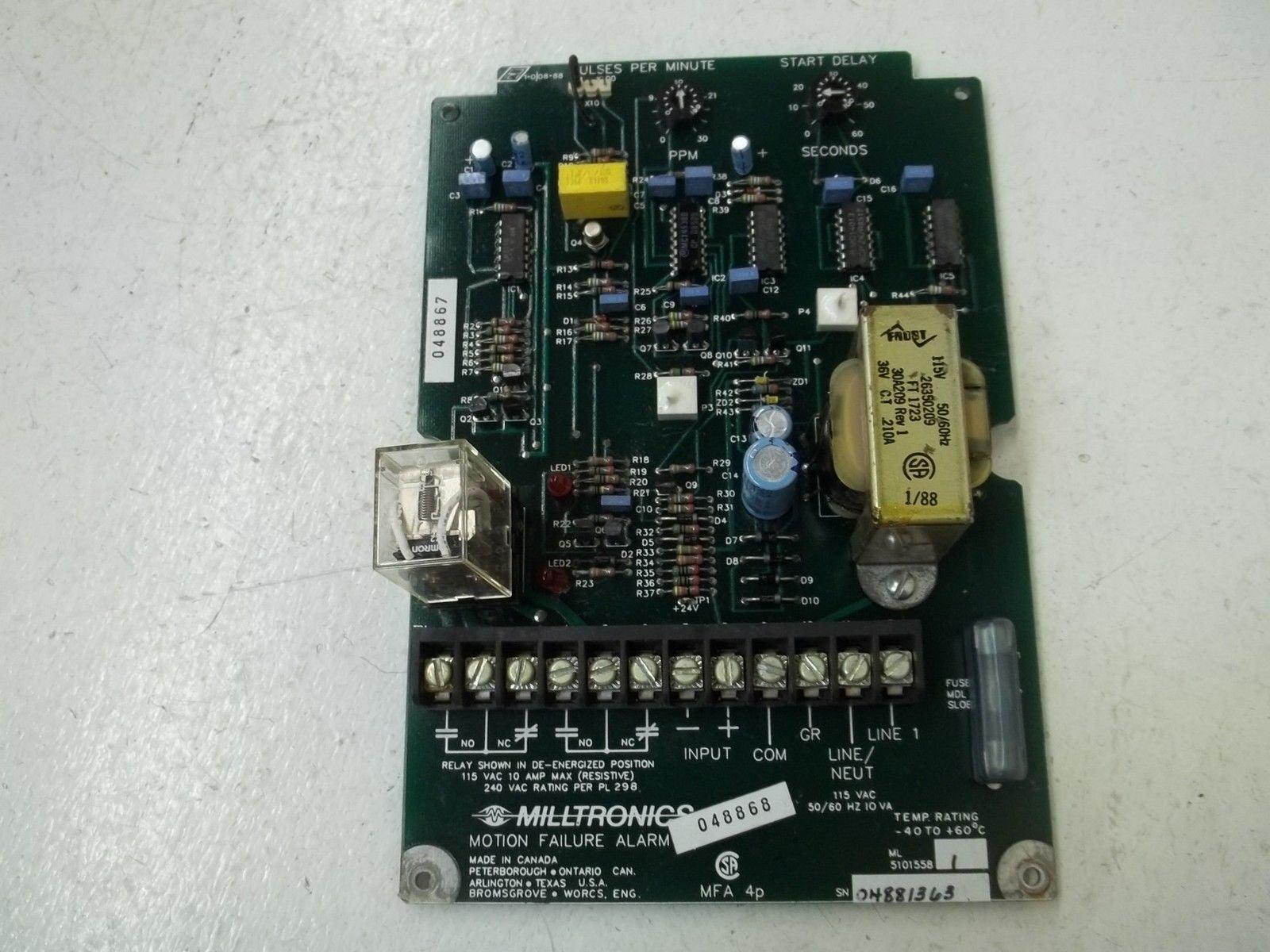 MILLTRONICS MFA4P MOTION FAILURE ALARM *USED*