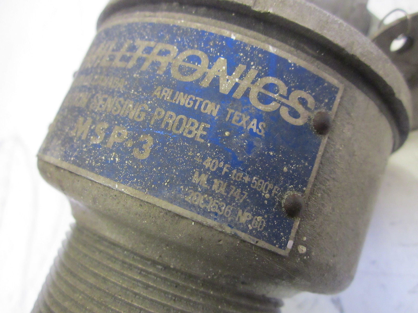 MILLTRONICS MSP-3 MOTION SENSING PROBE 40 TO 500 DEGREE F (AS IS)   *USED*