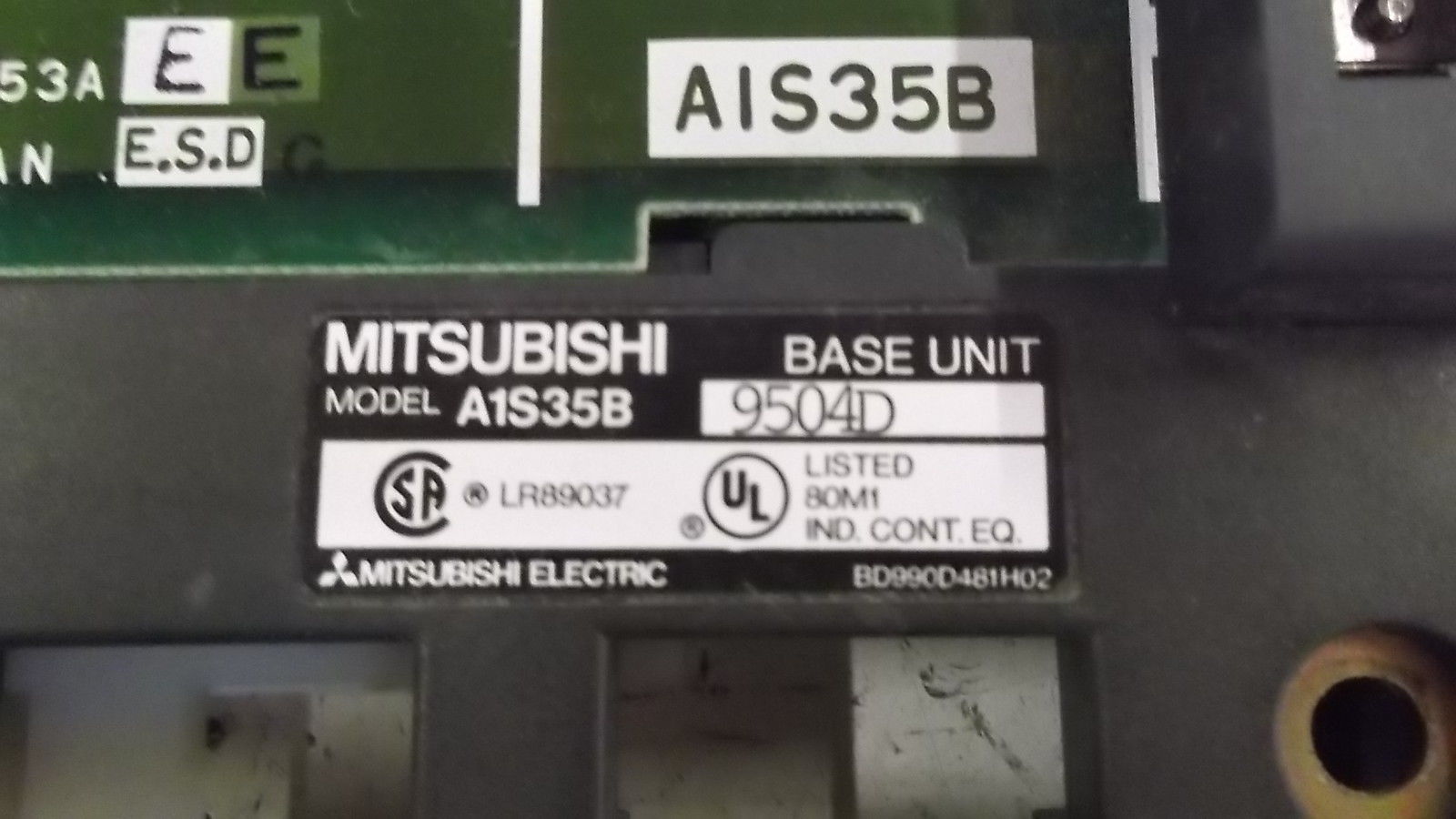 MITSUBISHI A1S35B RACK BASE 5 SLOT *USED*