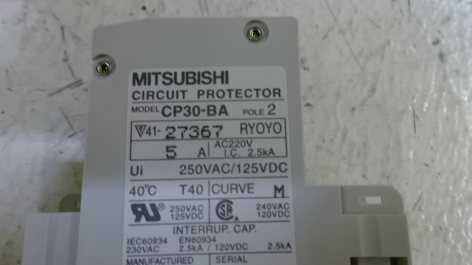 MITSUBISHI CP30-BA-2P-5A CIRCUIT PROTECTOR 5A *NEW IN BOX*
