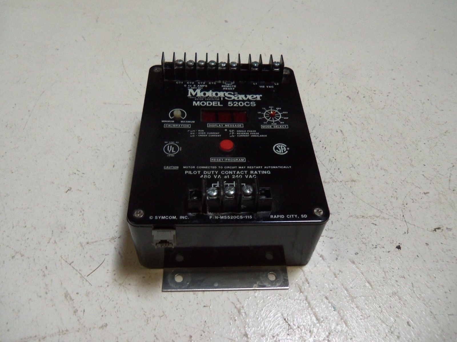 MODEL SAVER MS520CS-115 THREE PHASE ELECTRIC MOTOR *USED*
