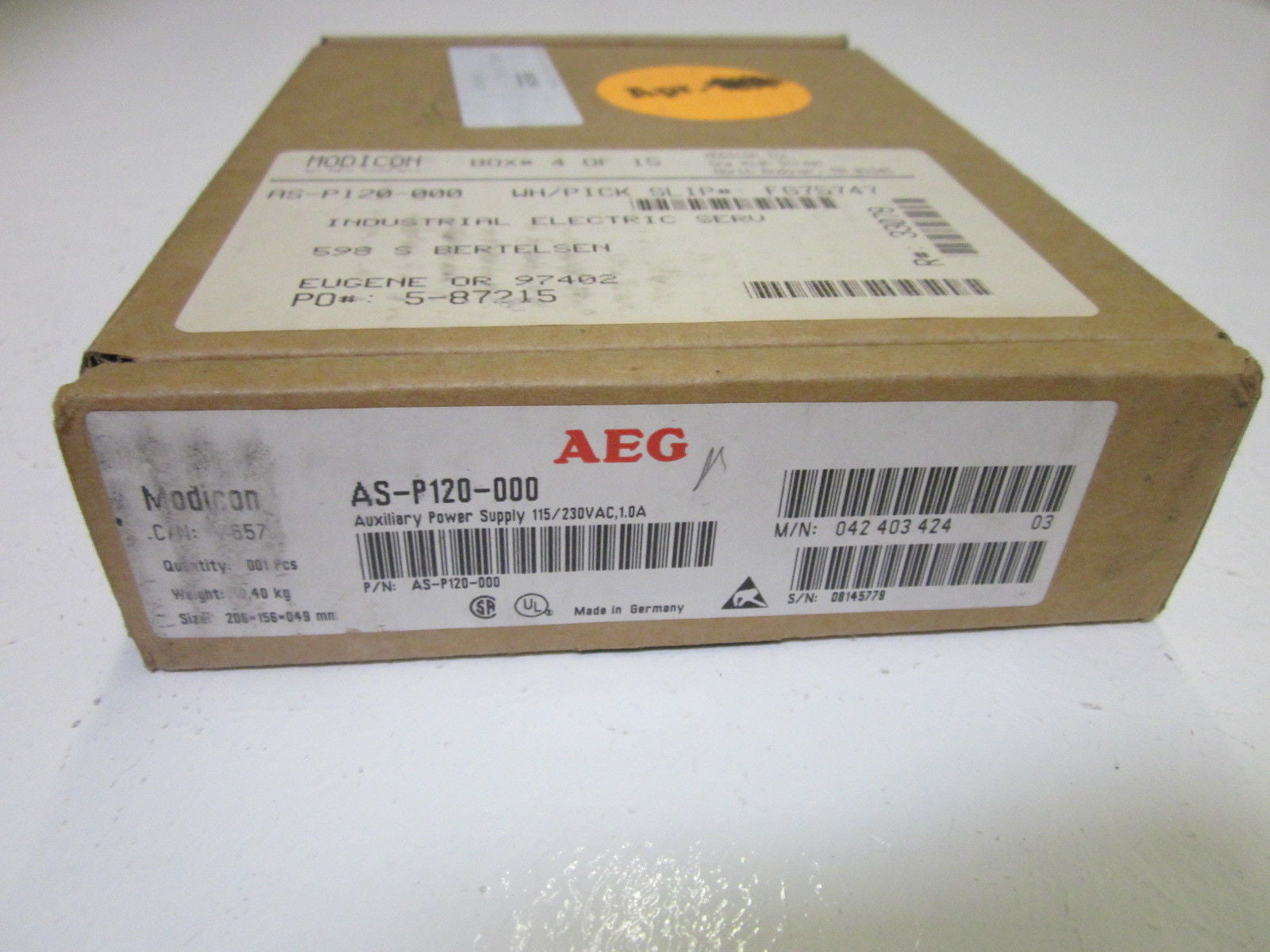 AEG MODICON AS-P120-000 POWER SUPPLY MODULE *NEW IN BOX*
