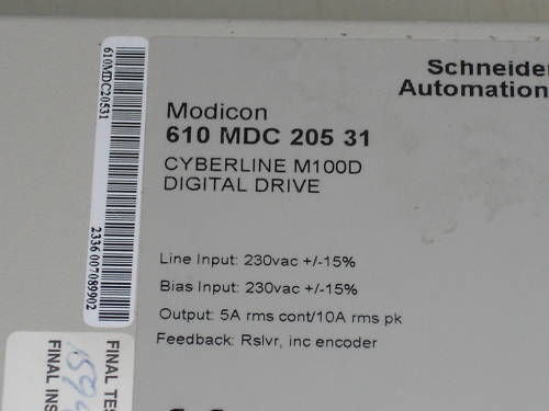 MODICON M100D DIGITAL DRIVE 610MDC-205-31 *USED*