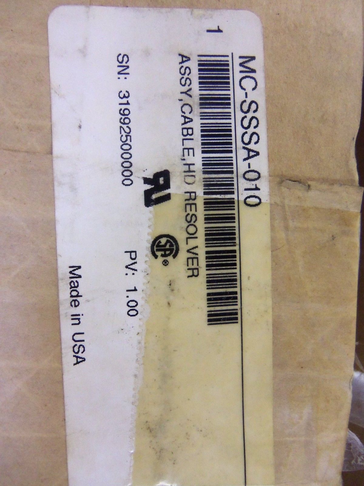 SCHNEIDER AUTOMATION MODICON MC-SSSA-010 CABLE *NEW IN BOX*
