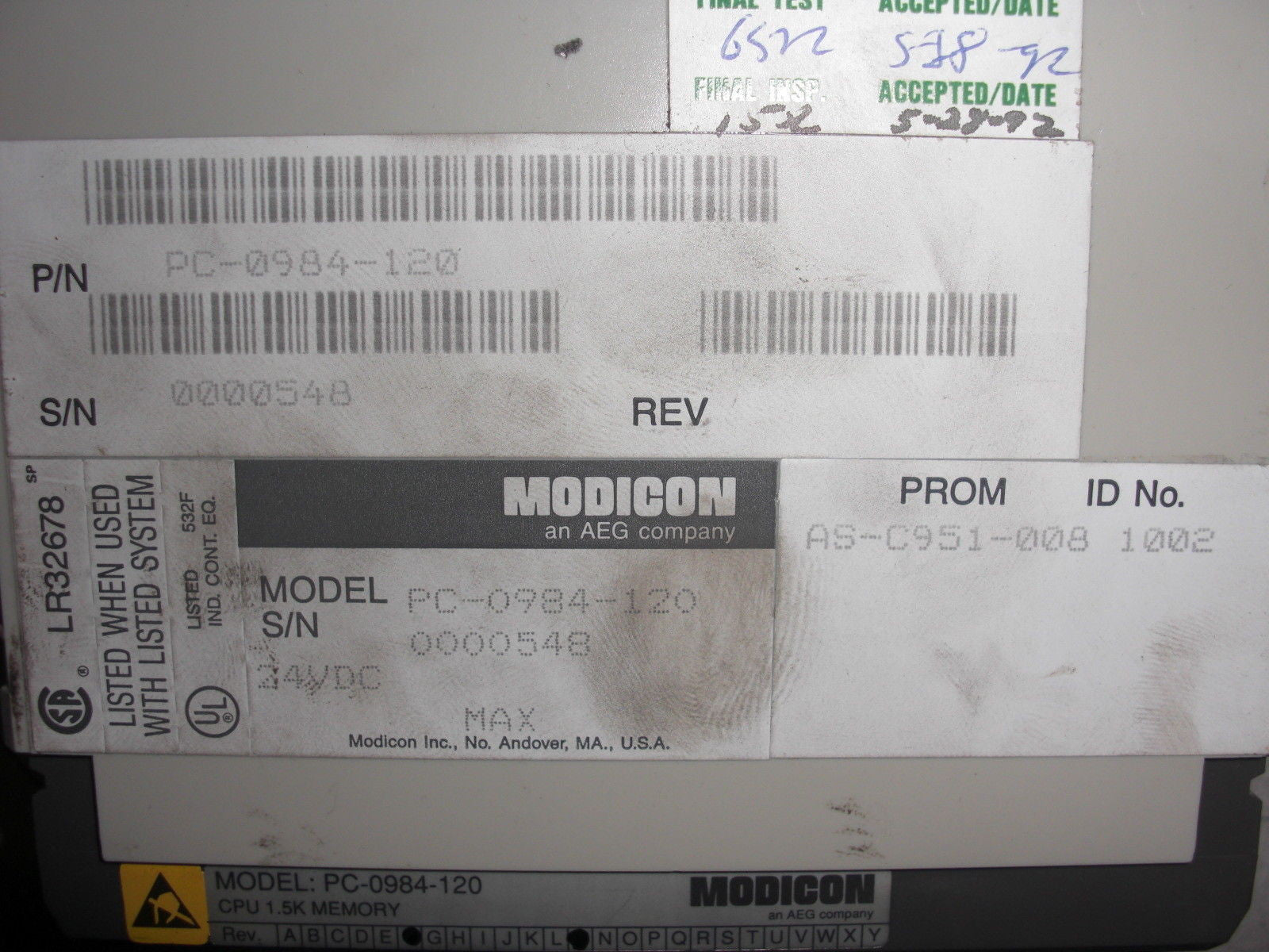 AEG MODICON PC-0984-120 *USED*