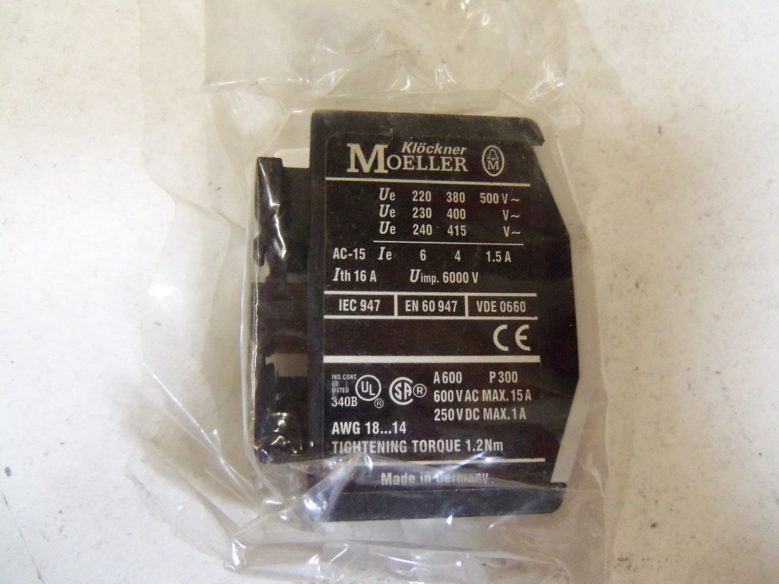 MOELLER 20-DIL MINIATURE CONTACTOR *NEW NO BOX*