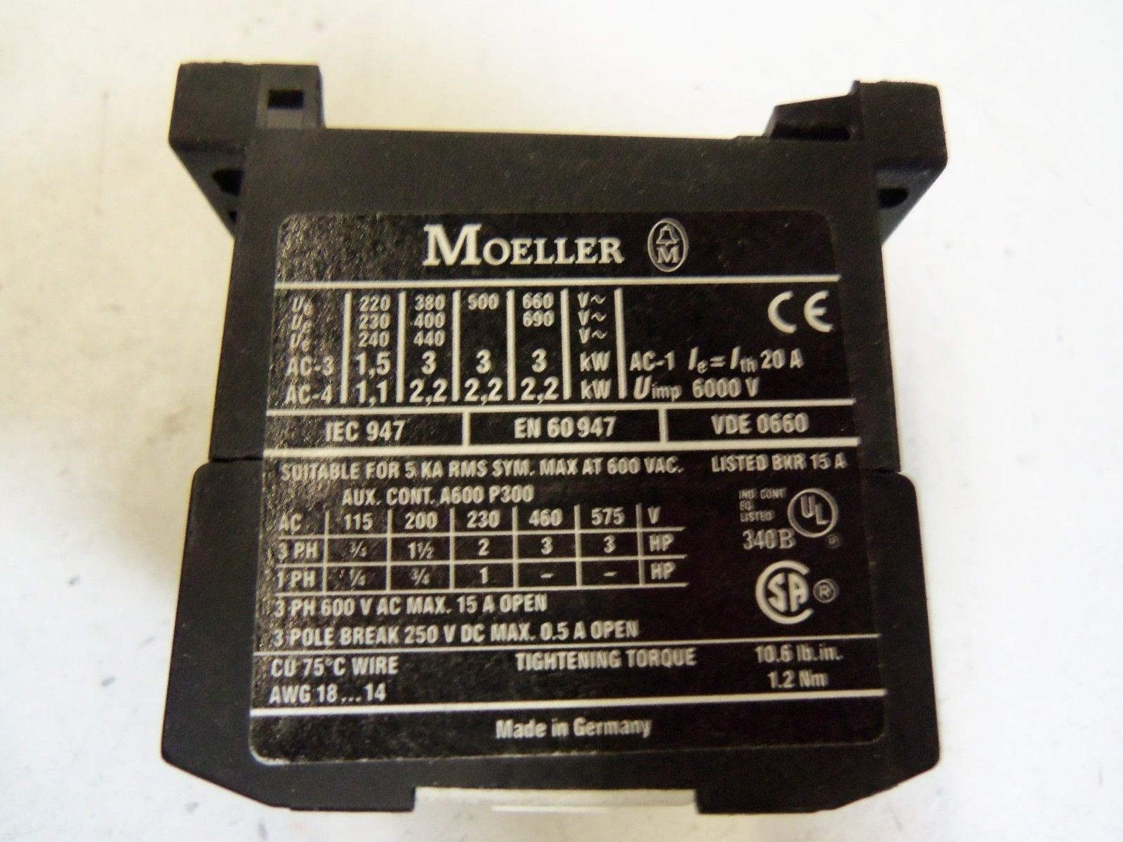 MOELLER DILEEM-01 120V *USED*