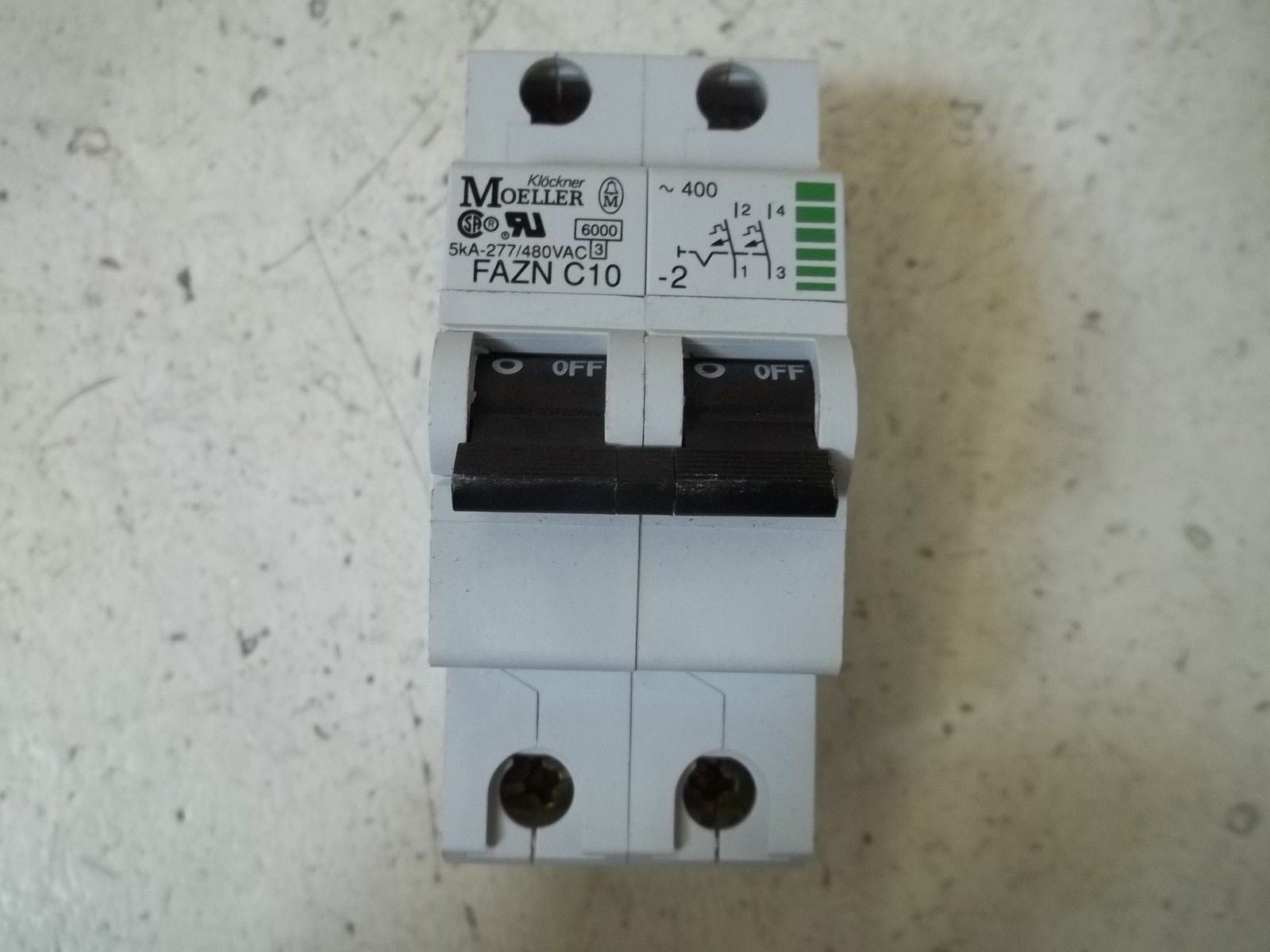 KLOCKNER MOELLER FAZNC10-2 CIRCUIT BREAKER 10A *NEW NO BOX*