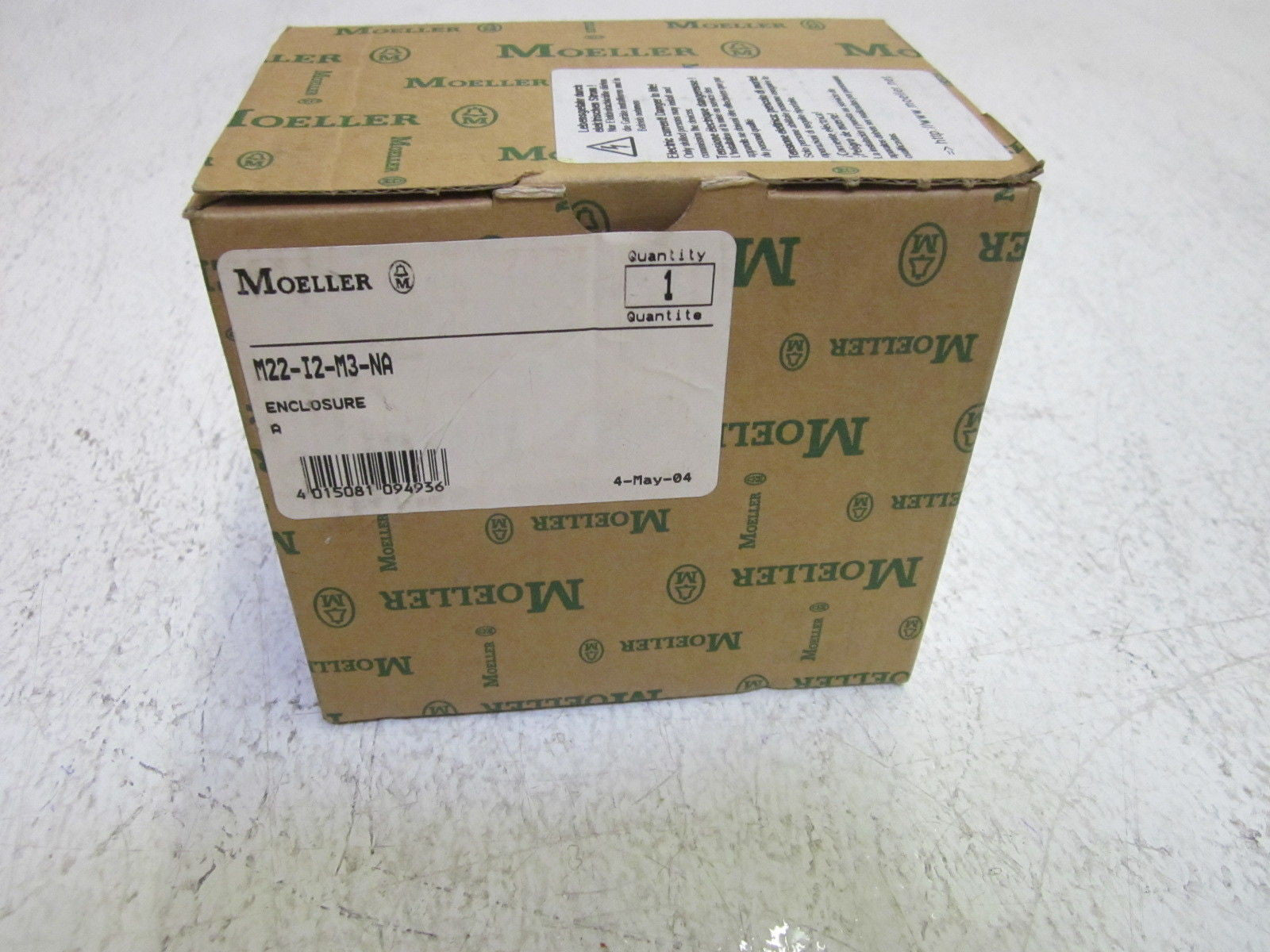 KLOCKNER MOELLER M22-I2-M3-NA ENCLOSURE *NEW IN BOX*