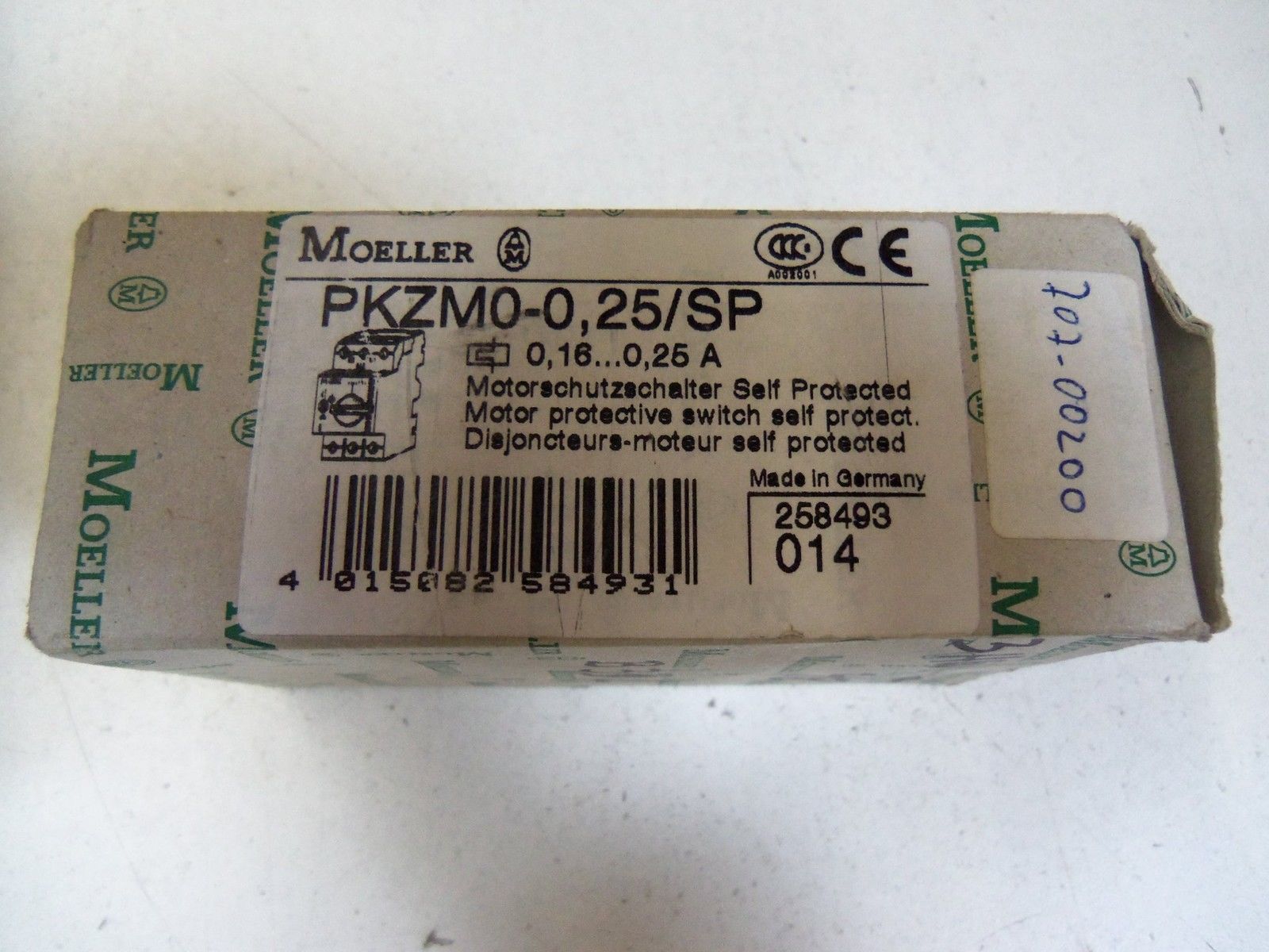 MOELLER PKZM0-0,25/SP MOTOR PROTECTIVE SWITCH *NEW IN BOX*