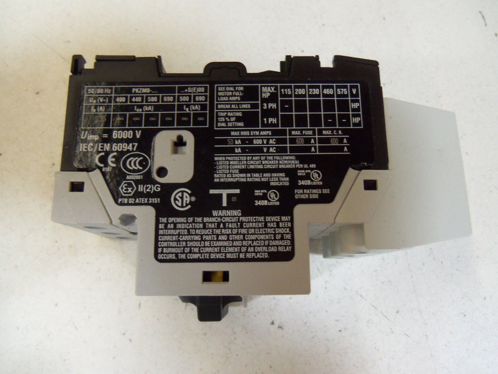 MOELLER PKZM0-0,25/SP MOTOR PROTECTIVE SWITCH *NEW IN BOX*