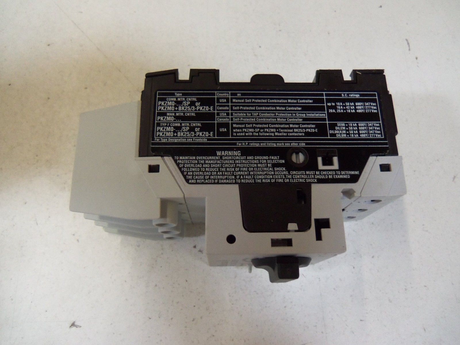 MOELLER PKZM0-0,25/SP MOTOR PROTECTIVE SWITCH *NEW IN BOX*