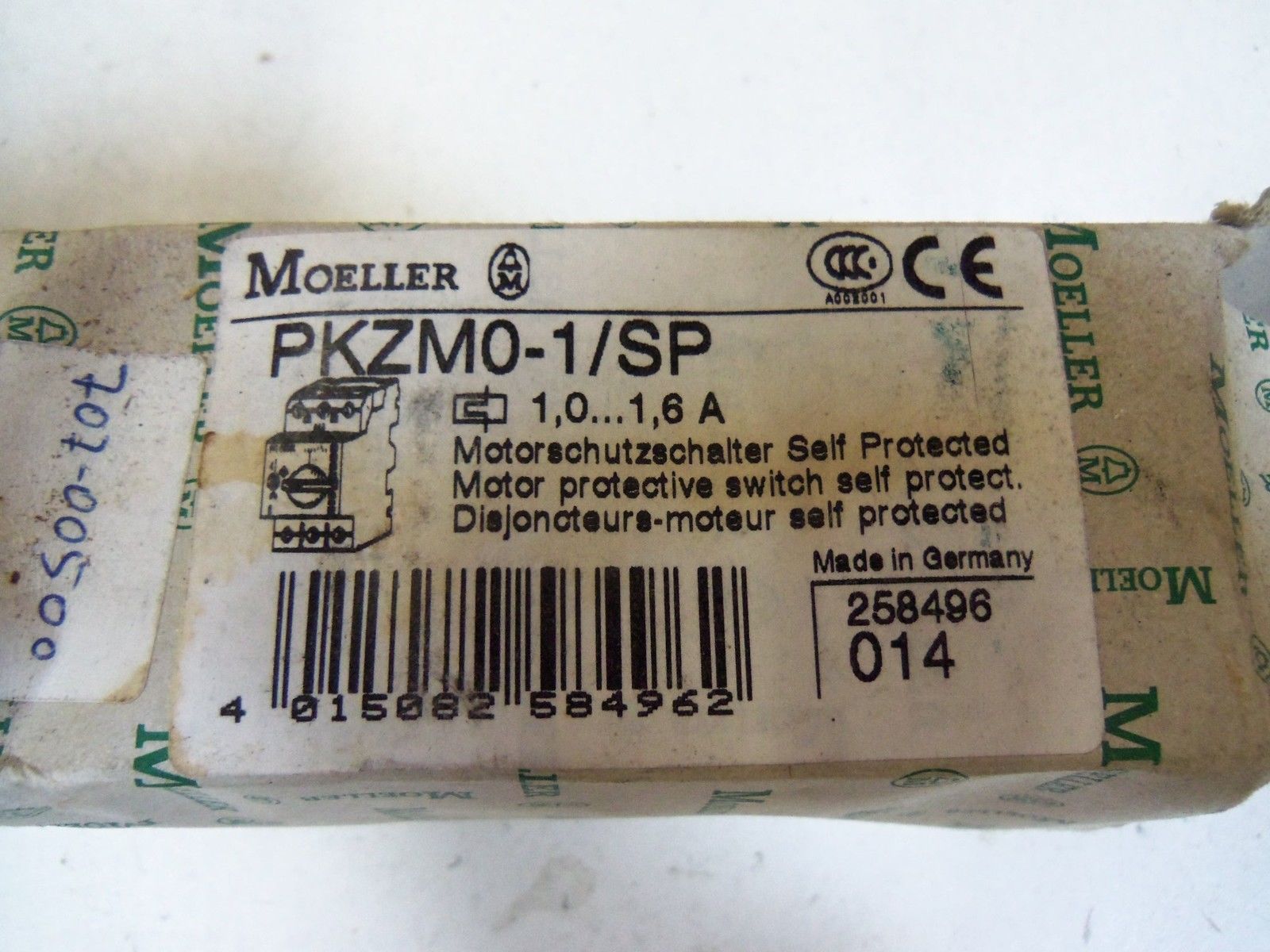 KLOCKNER MOELLER PKZM0-1/SP MOTOR PROTECTIVE SWITCH *NEW IN BOX*