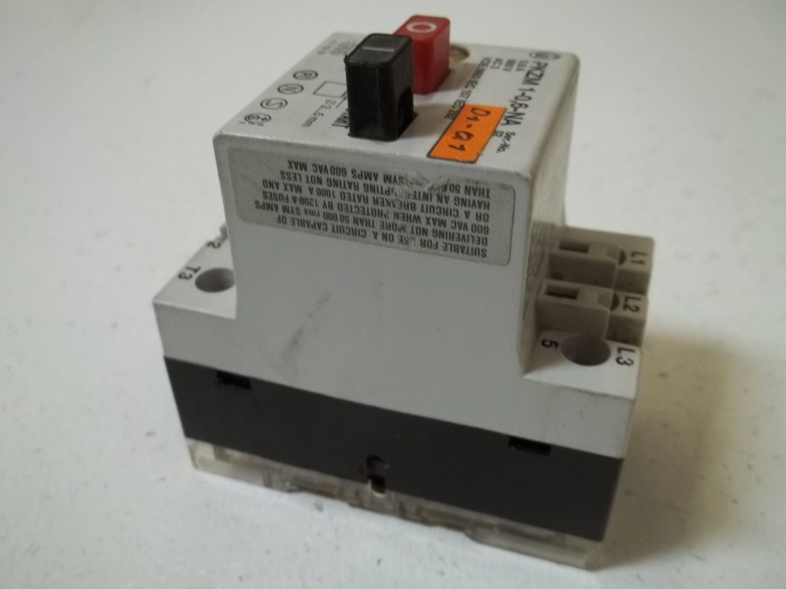 MOELLER PKZM 1-0,6-NA CONTACTOR *USED*