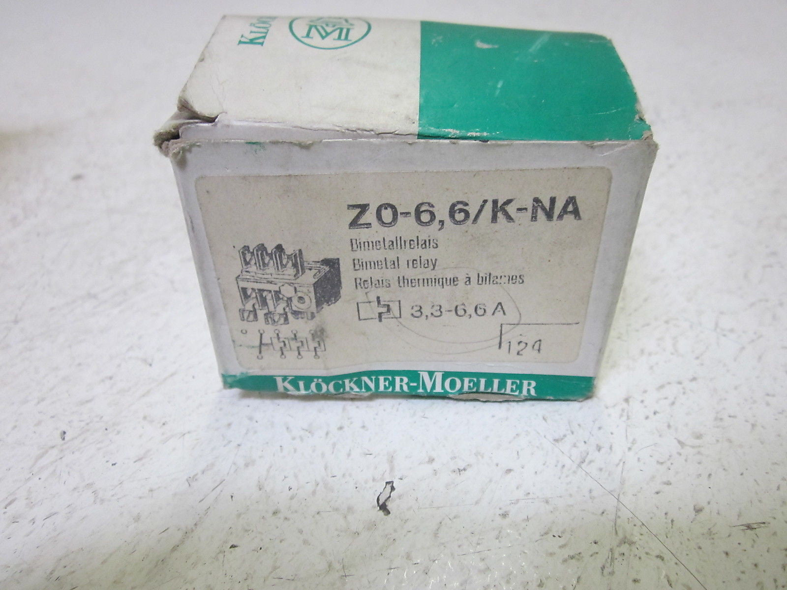 MOELLER Z0-6,6/K-NA BIMETAL RELAY 3,3-6,6A  *NEW IN BOX*