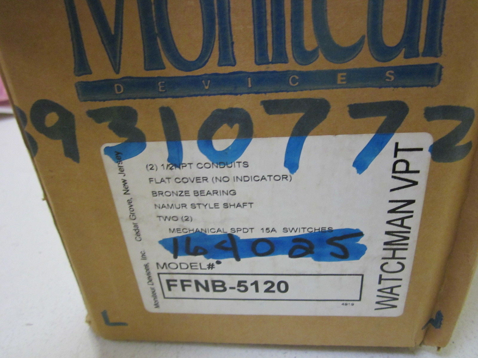 MONITUER DEVICES INC. FFNB-5120 *NEW IN BOX*