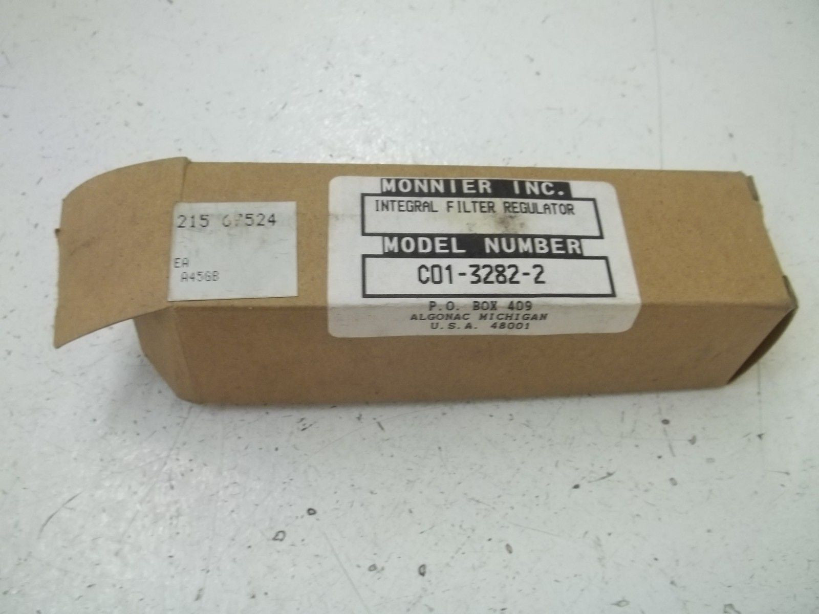 MONNIER INC. C01-3282-2 INTEGRAL FILTER REGULATOR *NEW IN BOX*