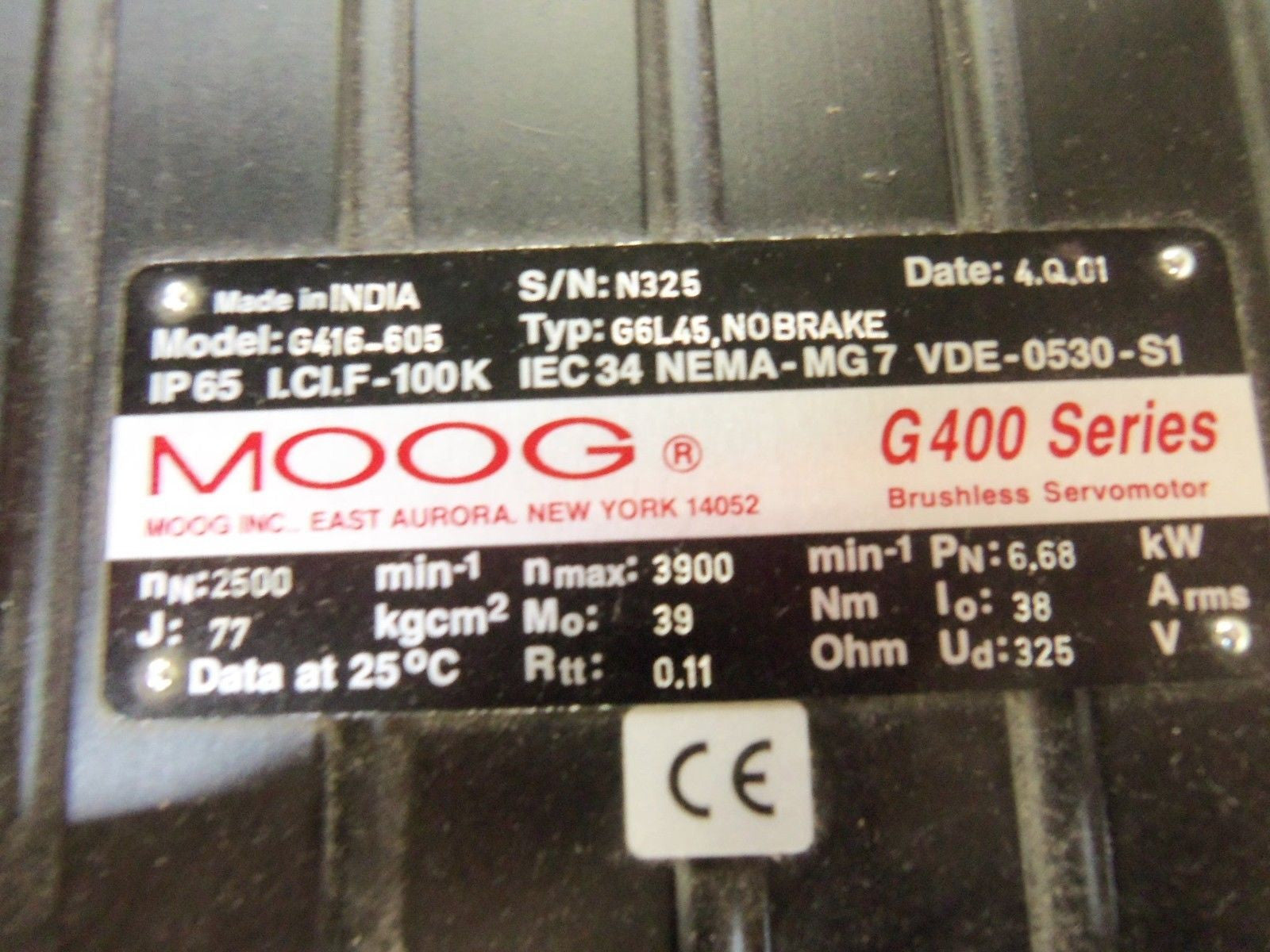 MOOG G416-605 SERVO MOTOR *NEW IN BOX*