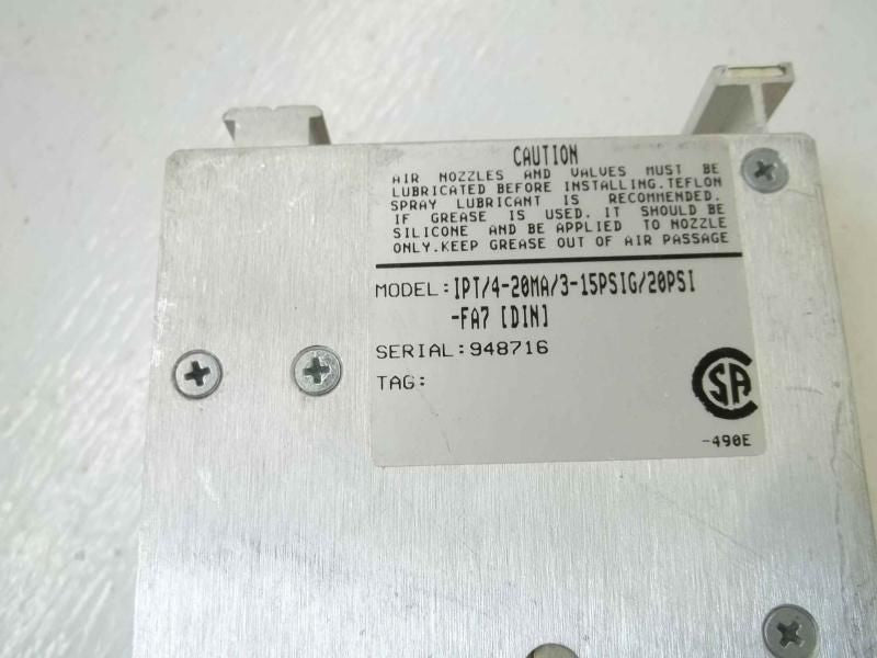 MOORE IPT/4-20MA/3-15PSIG/20PSI-FA7 [DIN] *USED*