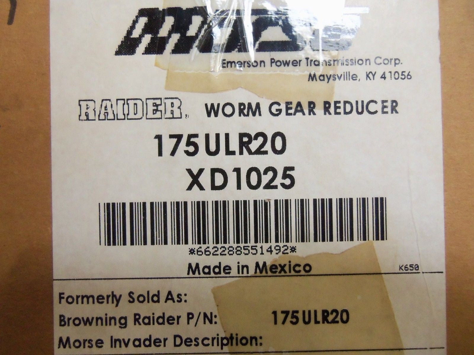 MORSE 175ULR20 GEAR REDUCER *NEW IN BOX*