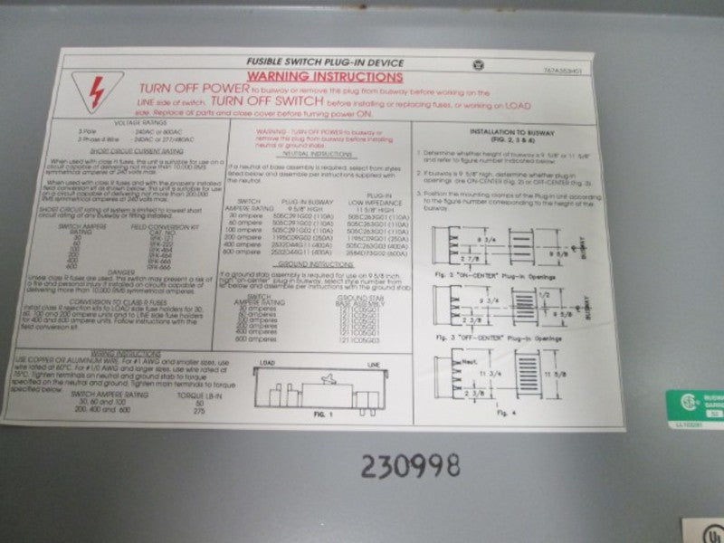 Cutler Hammer TAP323  NSNP ** GENUINE ** Eaton Westinghouse