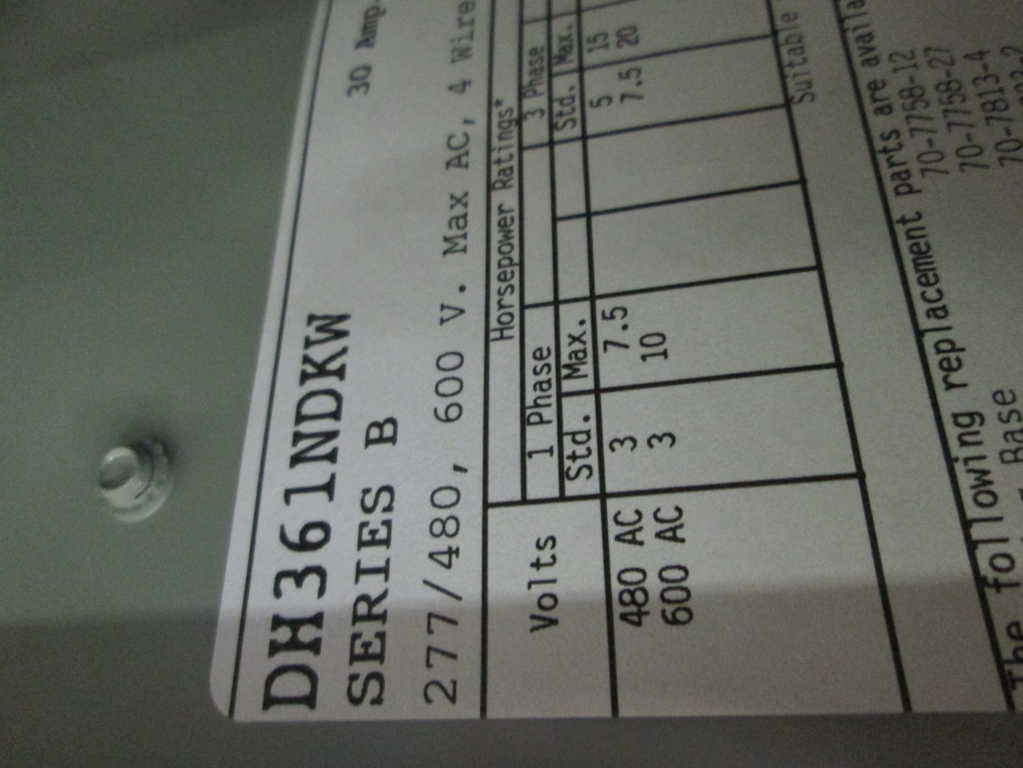 Cutler Hammer DH361NDKW  NSNP * GENUINE * Eaton Westinghouse