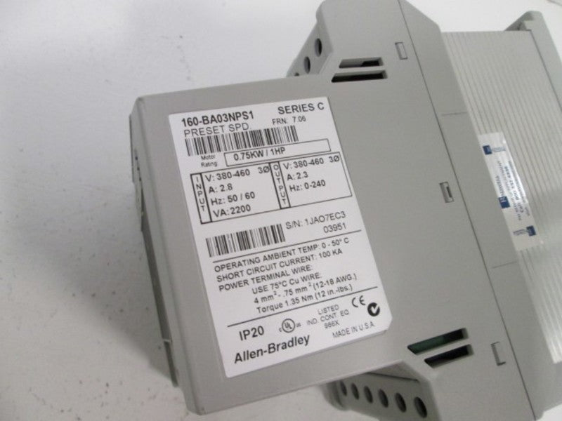 Allen Bradley 160BA03NPS1 NSNP ** GENUINE ** AB 160 BA03NPS1