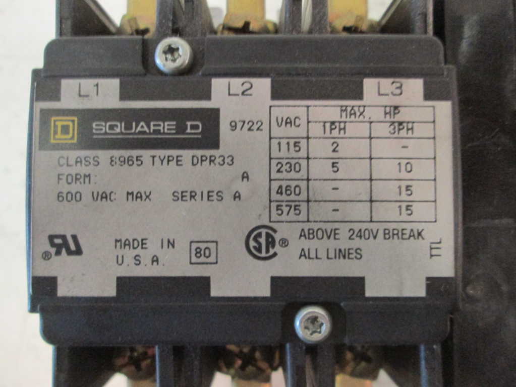 Square D 8965DPR33V02 NSFP * GENUINE * 8965 DPR33 V02 Schneider Telemecanique