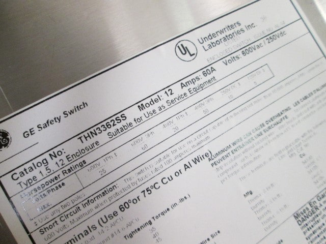 General Electric THN3362SS NSNP ** GENUINE **