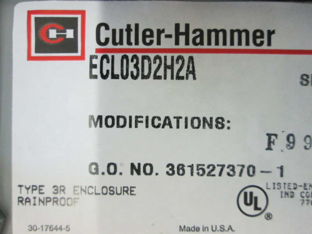 Cutler Hammer ECL03D2H2A NSFP **GENUINE** Westinghouse