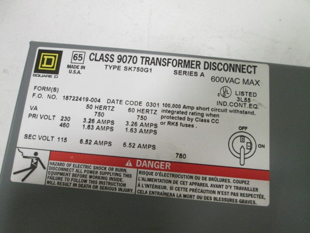 Square D 9070SK750G1D1 NSFP * GENUINE * Schneider Telemecanique