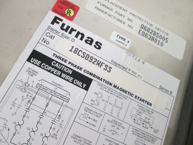 Furnas 18CSD92WFSS NSNP * GENUINE * Siemens