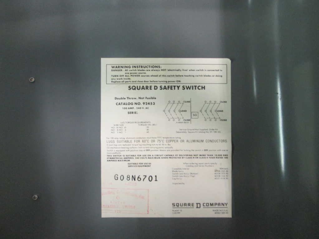 Square D 92453 NSNP **GENUINE** Schneider Telemecanique